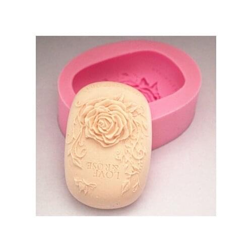 New love rose DIY 3D silicone soap molds fondant cake chocolate molds for the kitchen cake decorating FM289