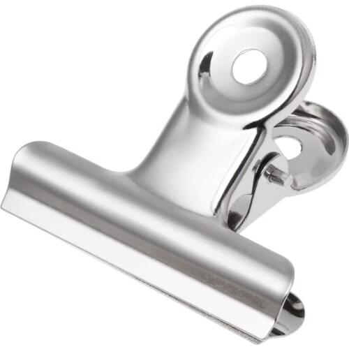 2020 New Metal Bulldog Clip Food Sealer Bag Clamp Office Paper Document Ticket Binder