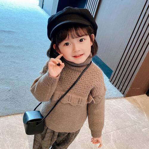New Girls Sweater Babys Coat Outwear 2021 Special Thicken Warm Warm Winter Autumn Knitting Pullover Childrens Clothing