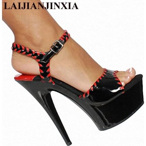 New Brand Summer Sandals Comfortable 15cm High Heels Platform Shoes Sexy 5 inch High-heeled Dance Shoes