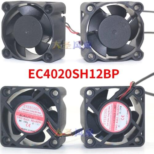New EC4020SH12BP For EVERCOOL 4020 4cm Cooling Fan 40mm 40X40X20 mm DC 12V 0.14A Dual Ball Bearing