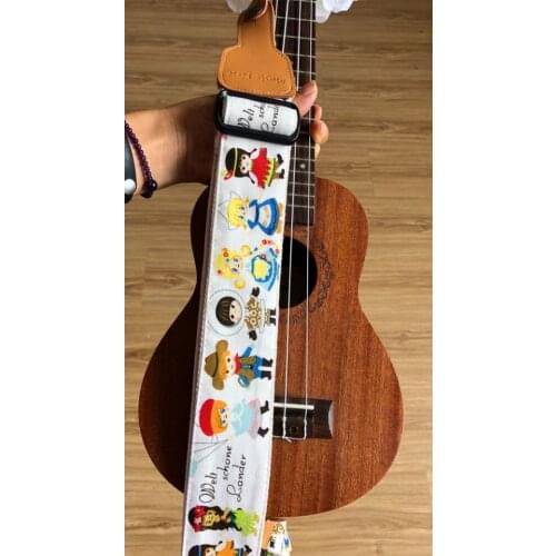 Original super luxury comfortable widened beautiful world theme pure cotton ukuleli strap childrens guitar band