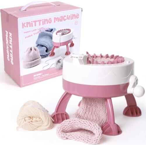 3 Styles Rabbit DIY Plastic Hand Knitting Sewing Machine for Scraf Hat Children Kid Weaving Toy Sewing Accessories (22 Needles)