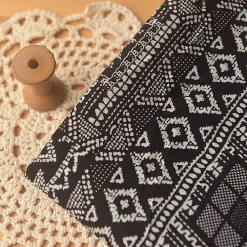 Half Meter National Thin Cotton Linen Fabric For Upper Clothes Dress Han Cloth Long Goan Table Cloth Curtain Handmade DIY 1076