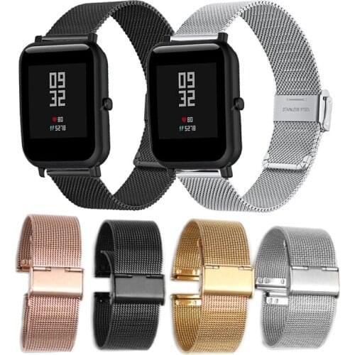 Milanese Replace Bracelet For Huami Amazfit Bip Lite Youth 1S/U Pro Smart Watch 20mm Strap For Amazfit GTS 2 2e 2 Mini Watchband