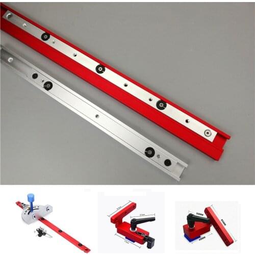 400mm/600mm/800mm Standard Aluminium T-track Jig Fixture, Miter Track Stop for T-Tracks, Miter Gauge Woodworking Accessories