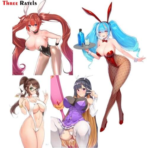 Three Ratels F376 Sexy Animal Ears Bunny Girl for Last Orign Car Sticker Laptop Motorcycles Auto Accessories Decoration Decals