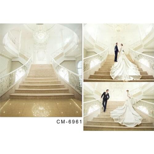 TR 8x8ft photography backdrops european stairs palace lights wedding background photography for baby studio custom size
