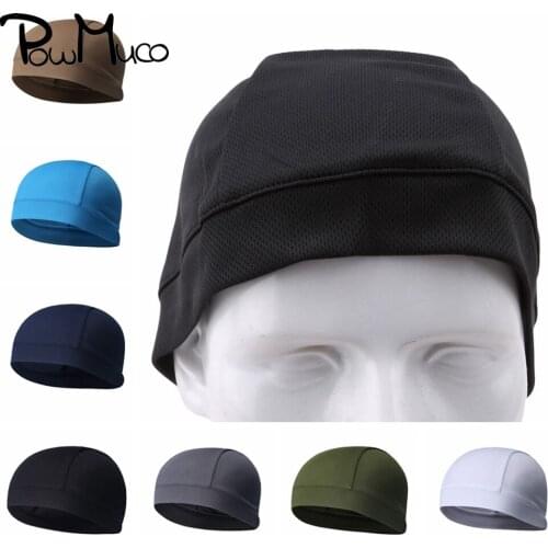 Powmuco 7 Colors Cycling Cap Motorcycle Bicycle Helmets Inner Caps Absorbent Sweat-wicking Breathable Turban Outdoor Sports Hats