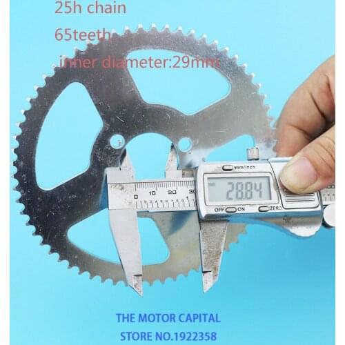 25H 65 Tooth 29mm Rear Chain gear Sprocket plate fits 2 Stroke Mini ATV 47cc 49cc Mini Moto Pocket Dirt Bike Go Kart