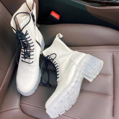 2020 Women ankle boots winter Womens Boots Crystal soles Platform Boots For Woman INS Hot Women Chunky Motorcycle boots R10-98