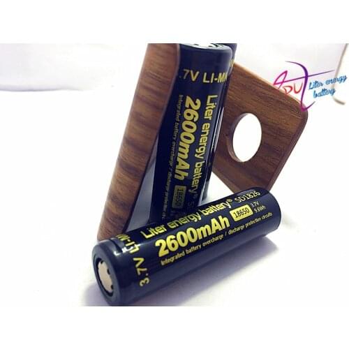 1pc Free shipping Wholesale 100% Authentic Liter energy battery 3.7v 18650 2600mah li-ion battery