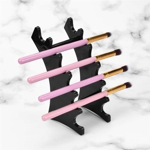 1Pc Plastic Pen Holder Display Stand 6-Slots Pen Display Stand Makeup Brush Rack Organizer for Home School and Office U3