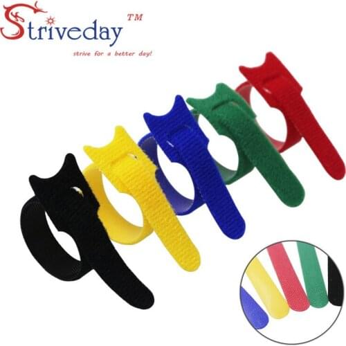 1000 pcs 5 Colors can choose Magic tape wiring harness/tapes Cable ties/nylon Tie cord Computer cable Earphone Winder Cable ties