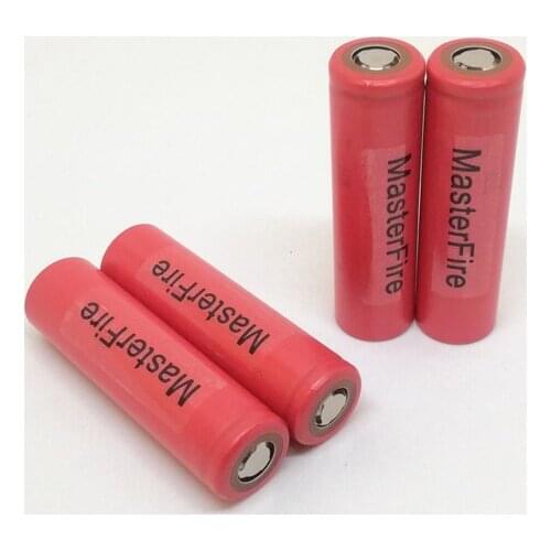 4pcs/lot MasterFire Original Sanyo 18650 3400mah NCR18650BF 3.7V Rechargeable Battery Lithium Batteries For Laptop Flashlights