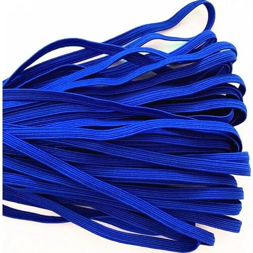 5-20 meters Royal blue DIY Woven Elastic Sewing Ribbon Household Mask 6mm NHS Dress