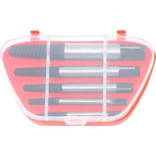 5Pcs/set Steel Broken Speed Out Damaged Screw Extractor Drill Bit Guide Set Broken Bolt Remover Easy Out Set