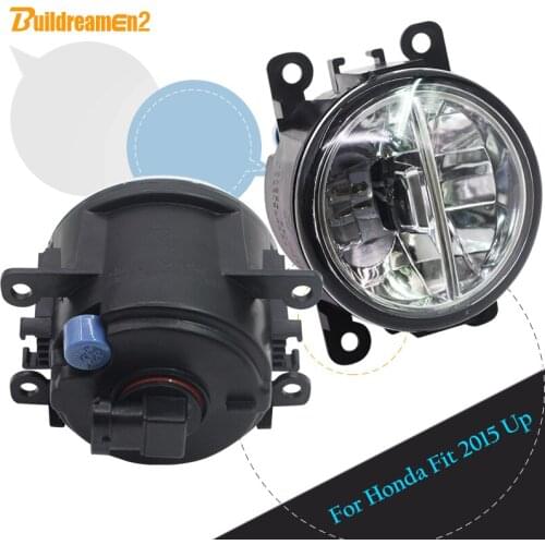 Buildreamen2 For Honda Fit 2015 Onwards Car 4000LM Front LED Bulb Fog Light DRL Daytime Running Lamp 12V Styling High Bright