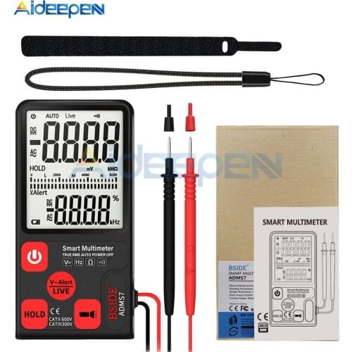 ADMS7 Ultraportable NCV Digital Multimeter 3.5'' Large LCD Screen Digital Voltmeter Resistance Frequency Tester TRMS 6000 Counts
