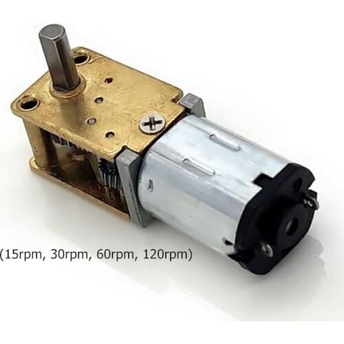 DC 3V/6V/12V 30RPM 60RPM 120RPM Horizontal N20 Stainless Steel Gear Motor with Gearwheel DC Motors Micro Reduction Shaped Motor