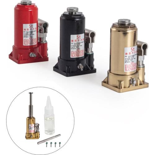 1/10 Scale Metal Mini Hydraulic Adjustable Jack Oil Pressure Crane 100kg for RC Crawler Car SCX10 TRX4 D90 Maintenance Tools