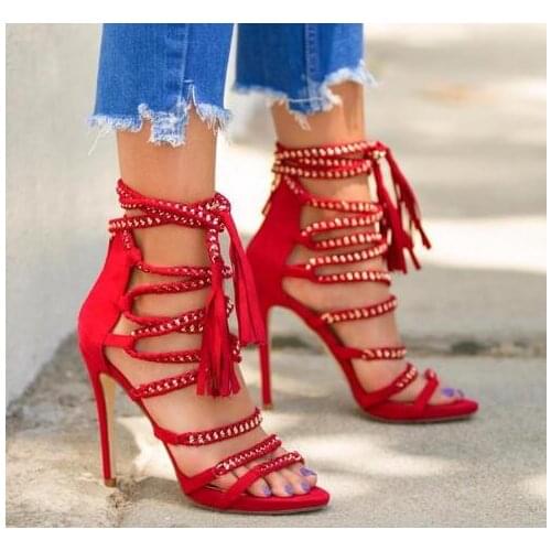 Moraima Snc Multi Color Sandal Boots Summer Sexy Women Sandalias Lace Up Open Toe Rope Chains Shoes Ankle Strap Gladiator Sandal