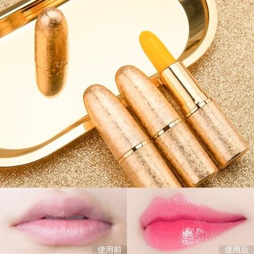 QIC Natural Moisturizer Lipstick Temperature Changed Colors Lip Makeup Lipblam Natural Pink Protector Lips Cosmetics