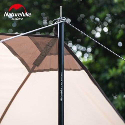 Naturehike 2pcs set Camping Awning aluminium alloy Awning Rod Tent Poles Canopy Tent Building Sun Shelter pole tent accessories