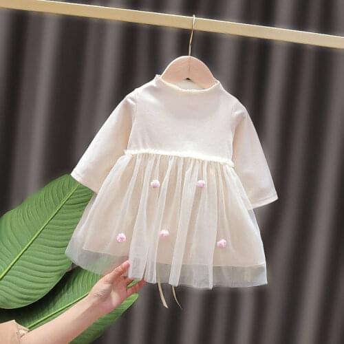 Girls Dress Spring and Autumn 2021 New Childrens Baby Princess Dress Little Girl Lace Party Dress Toddler Clothing