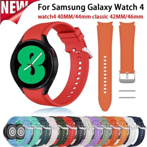 Strap For Samsung Galaxy Watch 4 classic 46mm 42mm smartwatch Silicone Ridge Sport Bracelet Galaxy Watch 4 44mm 40mm Arc band
