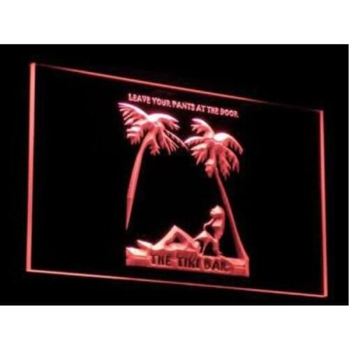 Se03 OPEN Tiki Sex Bar Leave Pants LED Neon Light Sign Wholeselling Dropshipper