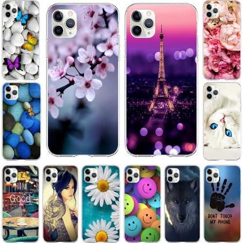 Silicone For iPhone 12 Mini Case 12 Pro Max Cute Cat Flower Soft TPU Cover Phone Case For Apple iPhone 12Pro full 360 protective