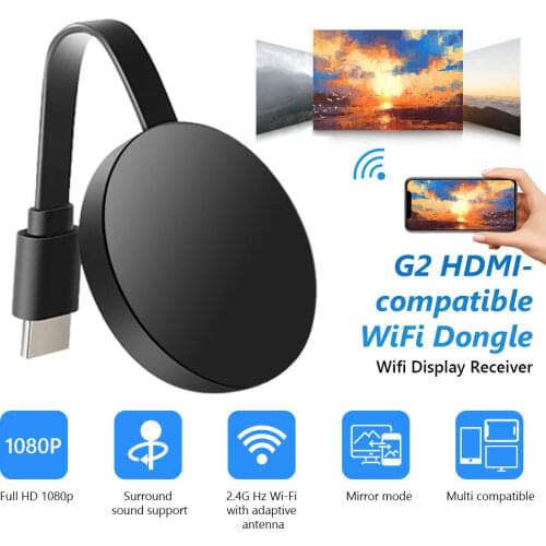 G2 TV Stick Wireless HDMI-compatible Dongle Receiver 2.4G Wifi 1080P Dongle with Miracast Airplay DLNA for Android IOS Mac
