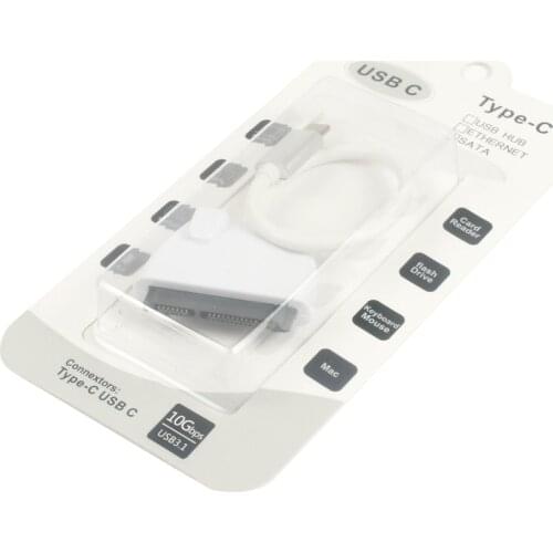 USB Type-C to SATA 7+15 Pin 22Pin Adapter Cable For 2.5" HDD Hard Drive Disk USB TYPE-C 3.1 4 PORT HUB