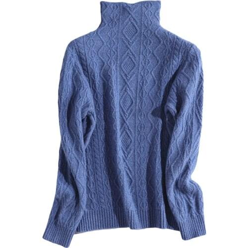 Vintage Turtleneck Sweater Women pullover femme Autumn Winter Warm Soft Knitting Merino Wool Cashmere Sweater Women jumper