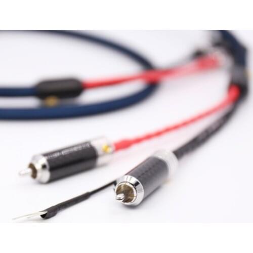 High Qaulity Viborg LC801 5N OFC Silver Plated Tonearm (Phono) Cable 2 RCAs TO 2RCAs Tonearm Cable RCA-RCA