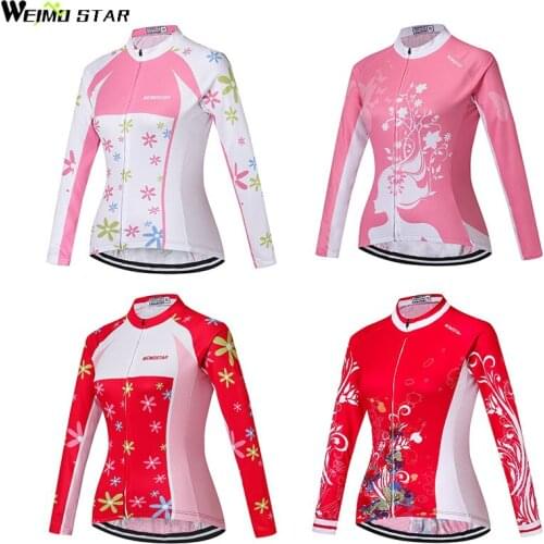 Weimostar Women cycling jersey long sleeve cycling clothing mtb Jersey mtb Bicycle Jersey pro Cycling Clothing