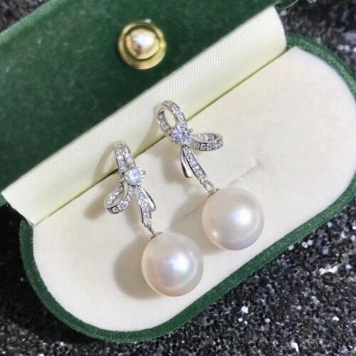 Anniversary 925 Sterling Silver Earrings Findings Settings Base Mountings Parts for Pearls Agate Crystal Stones Jade 5pairs/lot