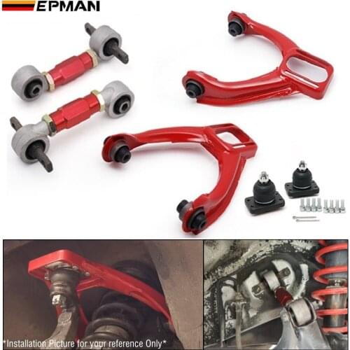 Rear Lower Control Arms+ Front Camber Kits Fits For Honda Civic CX Si EP-FCACA-02EK