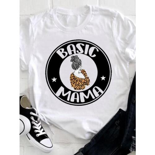 Mama Life Leopard Print Women T Shirt Short Sleeve O Neck Loose Women Tshirt Ladies Fashion Tee Shirt Tops Camisetas Mujer