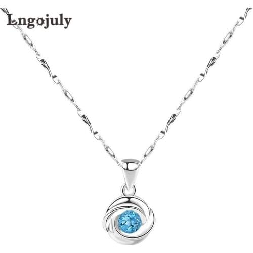Genuine 999 Sterling Silver Flower Pendant Necklaces For Women Bride Romantic Wedding Necklace Silver 999 Fine Jewelry Gift