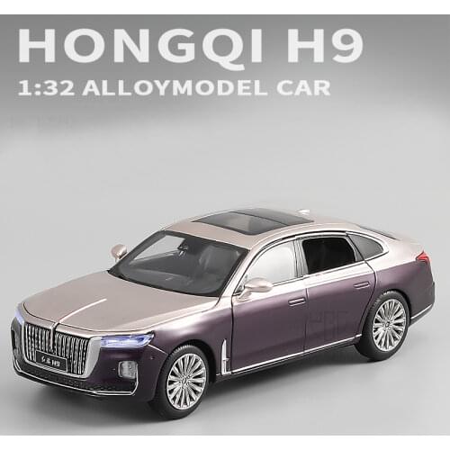 1/32 Hong Qi H9 Alloy Car Models Metal Diecast Toys Vehicles Limousine Model Simulation With Light Collection Gifts For Children