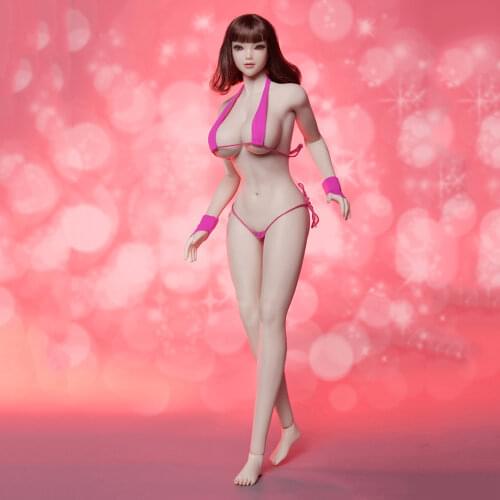 1/6 Scale Big Breasts Female Seamless Body Super Flexible Euro Beauty Body Headless Removable Foot 12'' Action Figure Toys