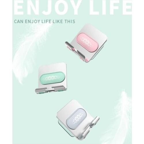 1pc Phone Stand Mobile Phone Tablet Universal Bracket 6 Colors Wall Mobile Phone Holder With Stick For Bathroom Toilet Wall