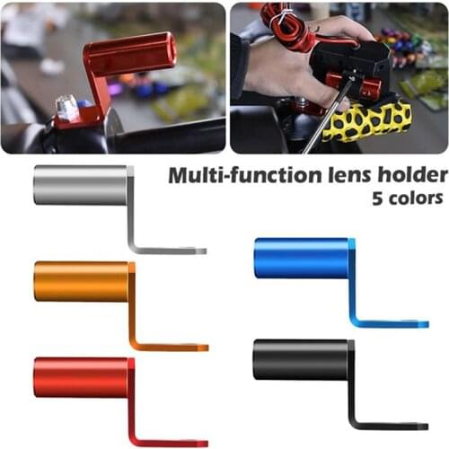 1pc Alloy Clamp Bar Phone HolderRearview Mirror Mount Extender Bracket Holder Levers Multiple Function Motorcycle Accessories