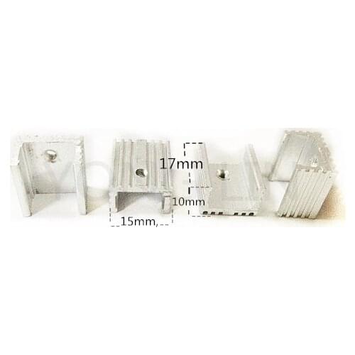 10 piece Transistor radiator 15*10*17mm extrusion aluminum heat sink to-220 aerotron Transistor heatsink