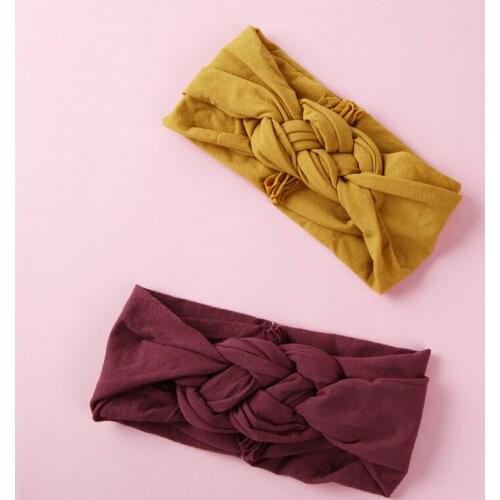 10pcs Chinese knot Sailor Knot Nylon Headbands, Braided Nylon Headwraps, One Size fits most 27 colors