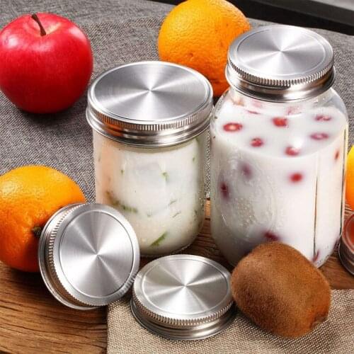 12 Pieces Wide and Regular Stainless Steel Mason Canning Jar Lids Colored Flat Screw-Top Lids Leak Proof Canning Jar
