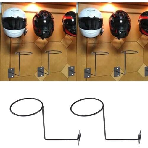 2Pcs Aluminum Motorcycle Accessories Helmet Holder Hanger Rack Wall Mounted Hook for Coat Hat Cap Helmet Rack Black Heavy Duty