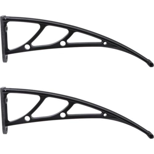 1 Piece/2PCS Outdoor Balcony Awning Support Bracket Door Window Eaves Awning Holder - 3mm Bracket Slot Width (Black)